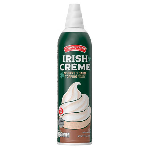 Irish Topping Flavored Dairy Whipped Crème, 13 oz Product Image Front shot 01