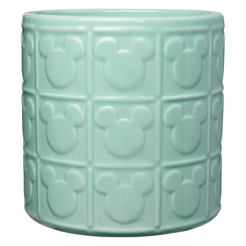 Micky Ceramic Planter, Aqua Green