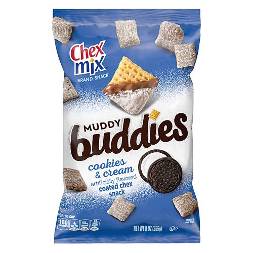 Cookie & Cream Muddy Buddy Coated Chex Snack, 9 oz