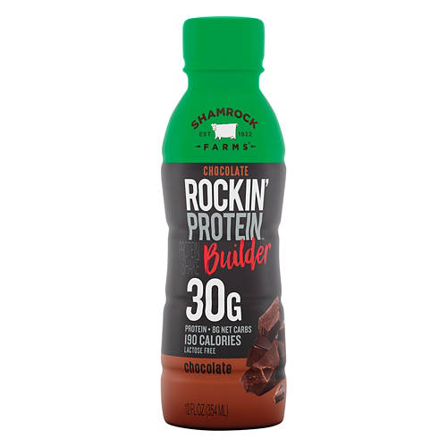 Lactose Free Rockin Chocolate Protein Drink, 12 fl oz Product Image Front shot 01
