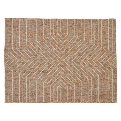 5' x 7' Boho Indoor/Outdoor Rug - Beige Modern