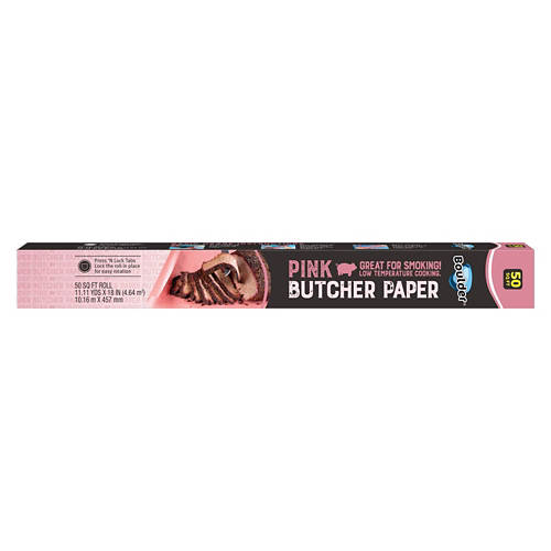 Pink Butcher Paper, 50 feet roll Product Image Front shot 01