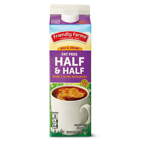 Fat Free Half & Half, 1 qt Product Image Front shot 01