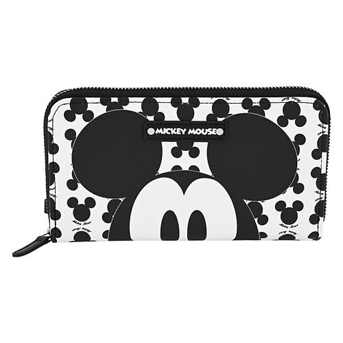 Mickey Character Wallet, Black & White