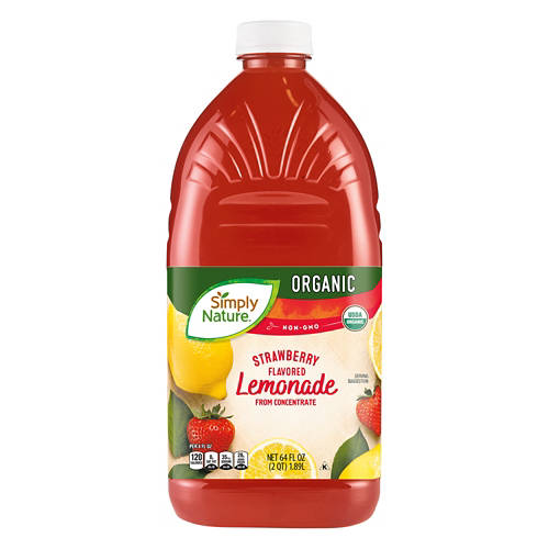 Organic  Strawberry Lemonade, 64 fl oz Product Image Front shot 01