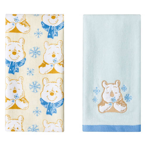 2 Pack Holiday Hand Towel Set - Winnie The Pooh/Snow Flake Smiles